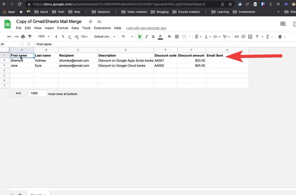 Google spreadsheet in Drive