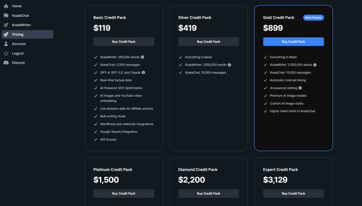 KoalaWriter Credit Pack