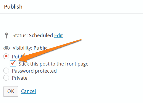 Set public visibility