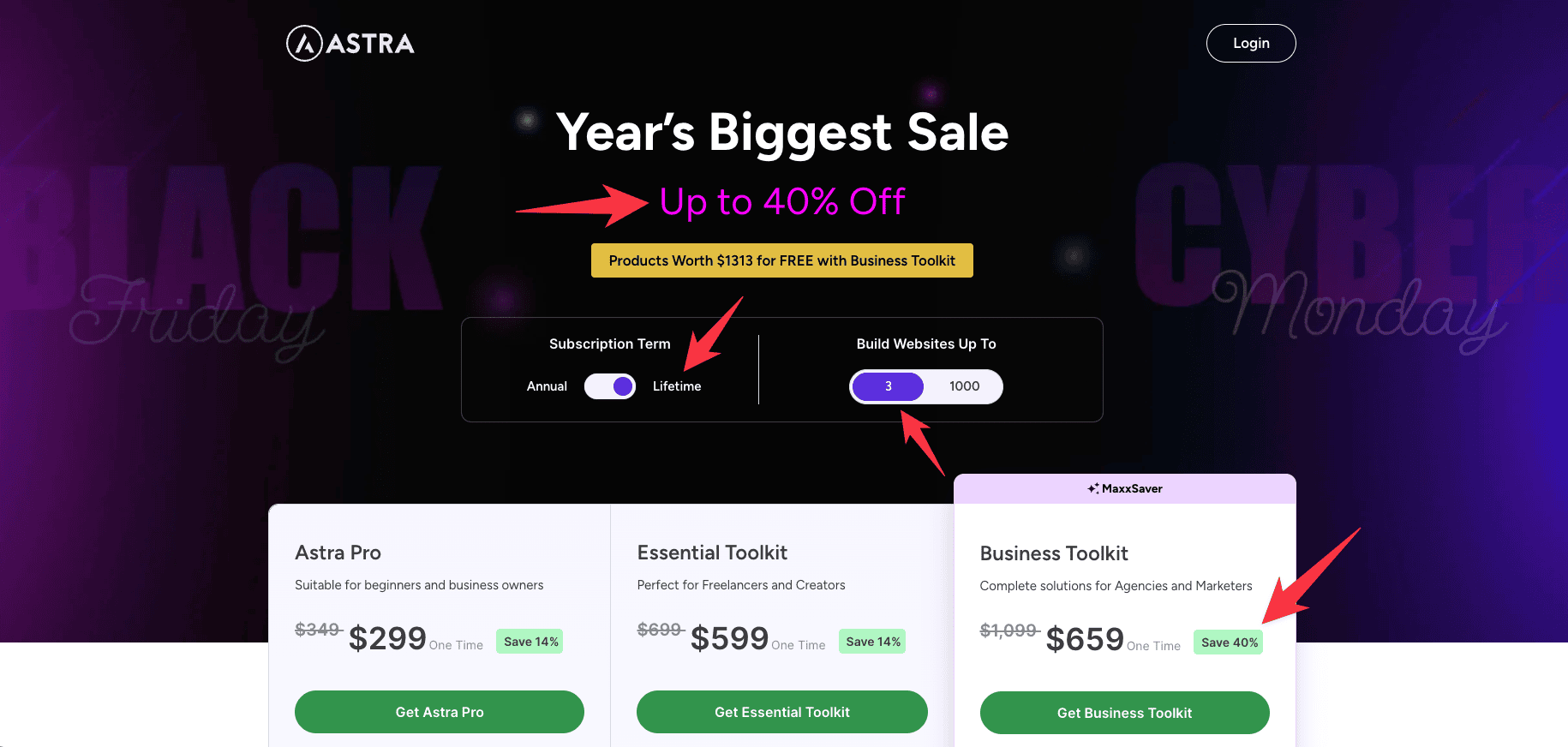 Astra lifetime black friday deal