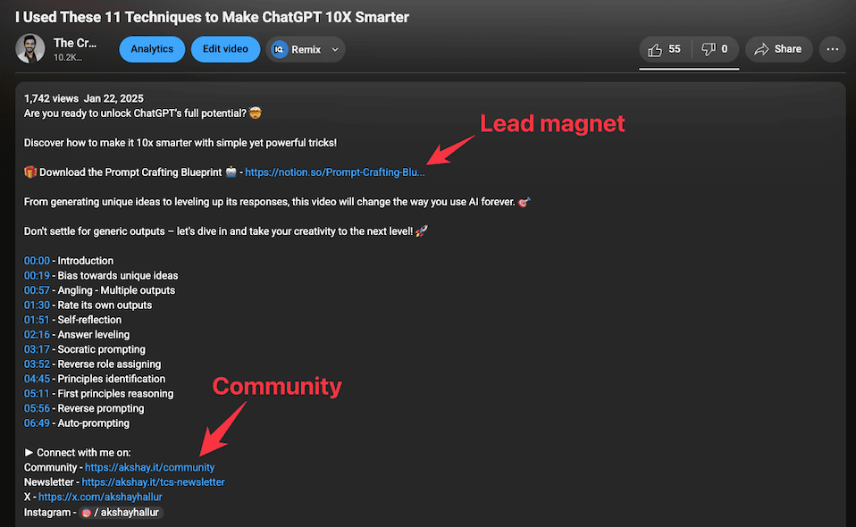 ChatGPT prompting techniques description