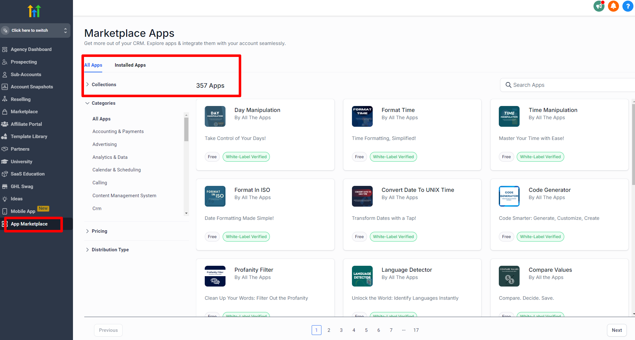 GoHighLevel App Marketplace