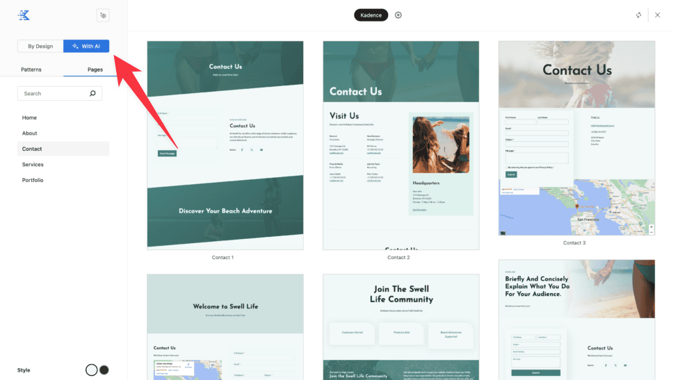 Kadence WP AI powered website building
