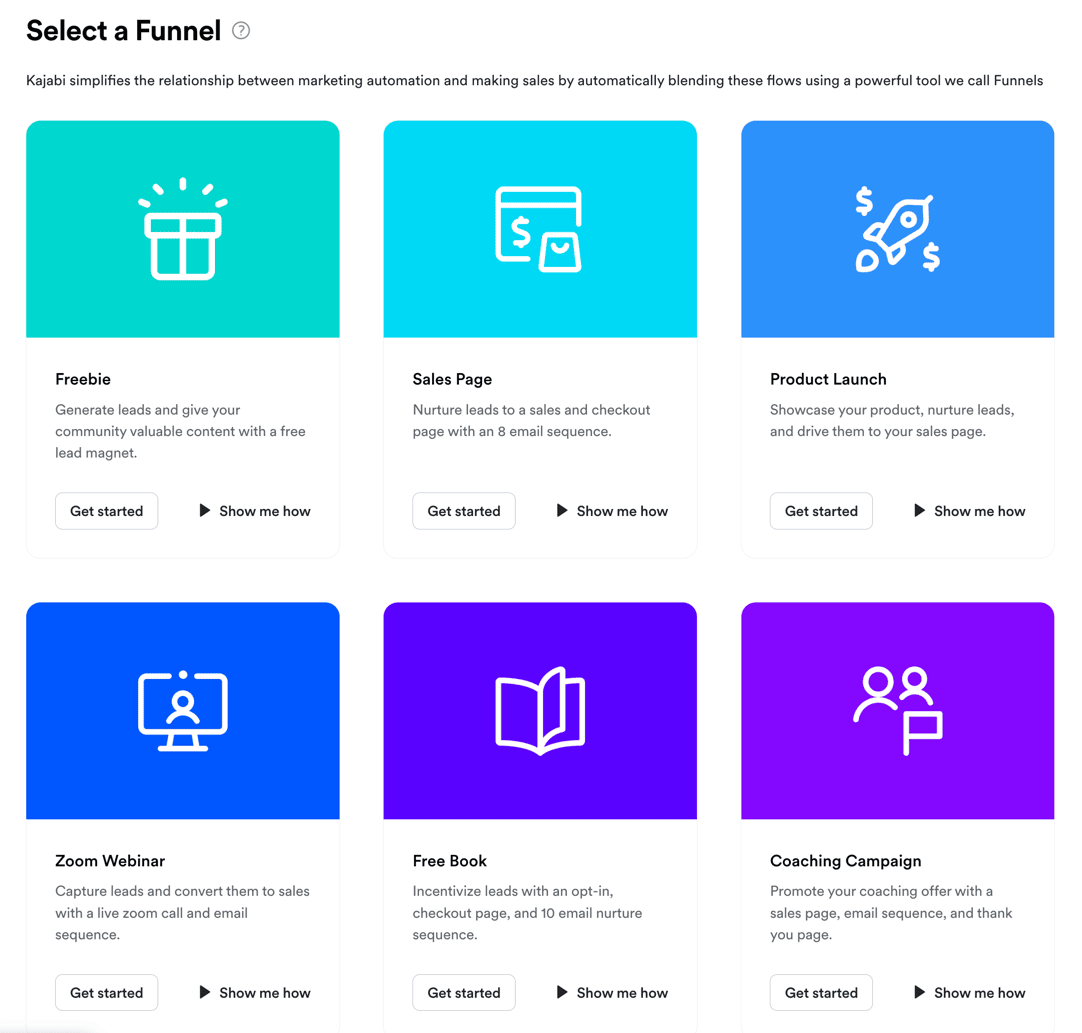 Kajabi funnel templates