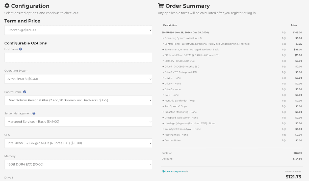 KnownHost checkout page
