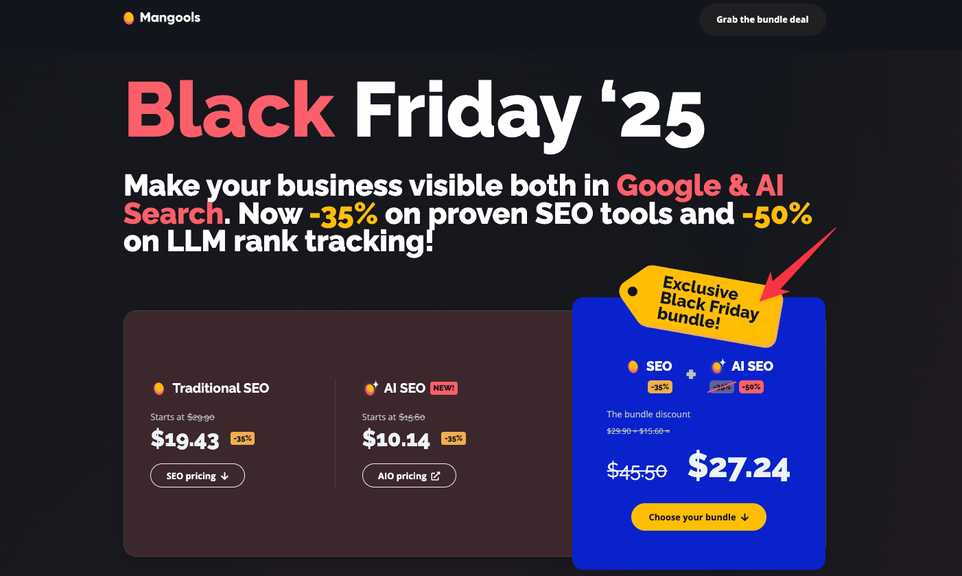 Mangools black friday