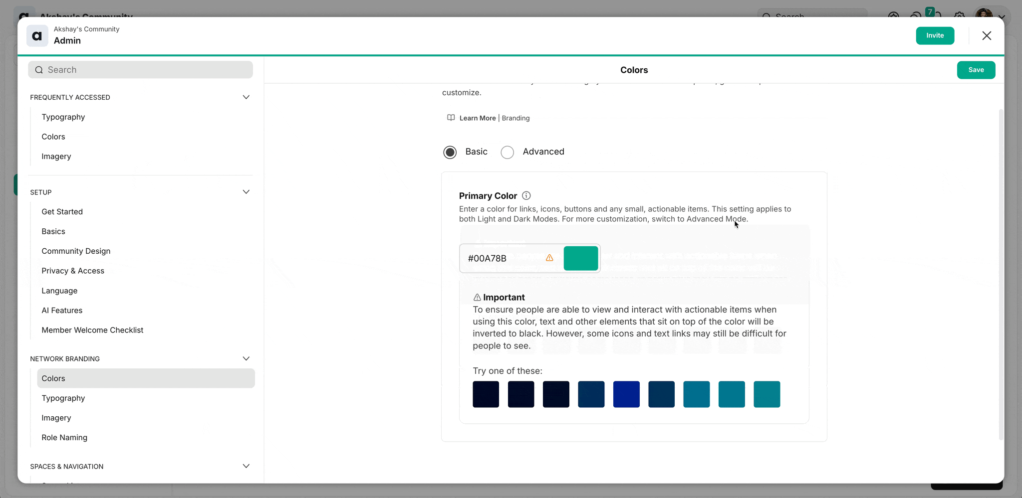 Mighty Networks design customization