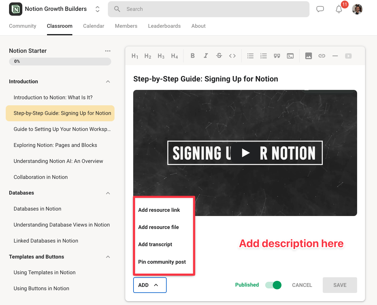 Skool course features 1