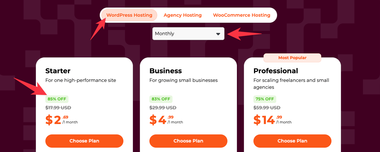 WPX Black Friday monthly plans