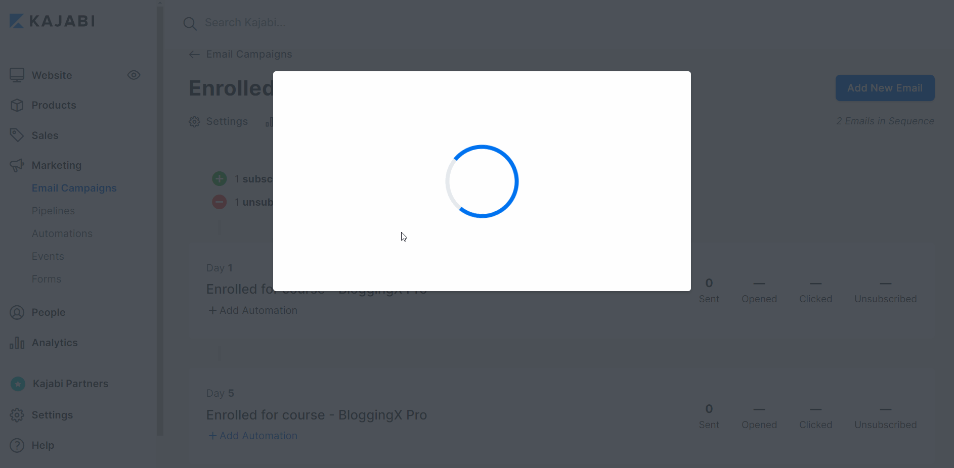 kajabi email campaign automations