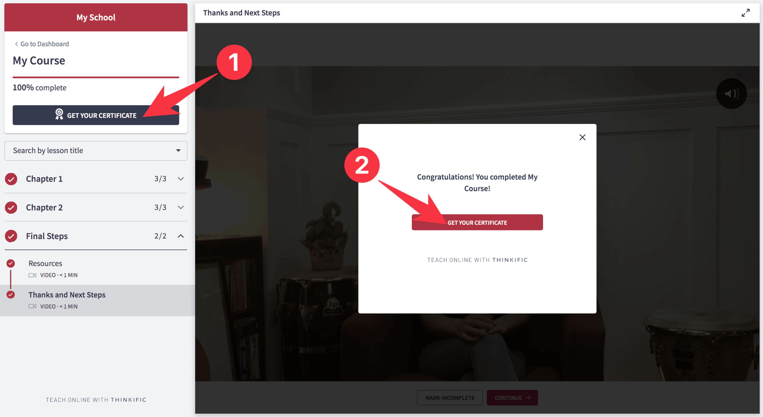 Course player certificate buttons scaled