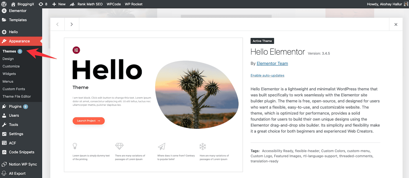 Elementor Hello Theme