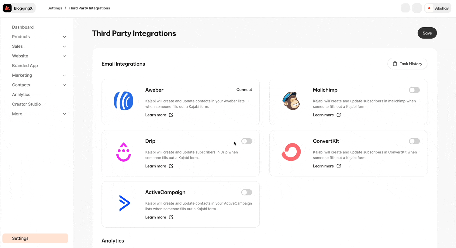 Kajabi integrations 1