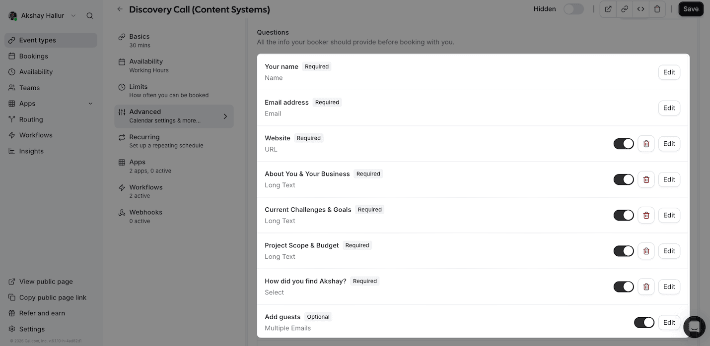 Qualification questions for a discovery call