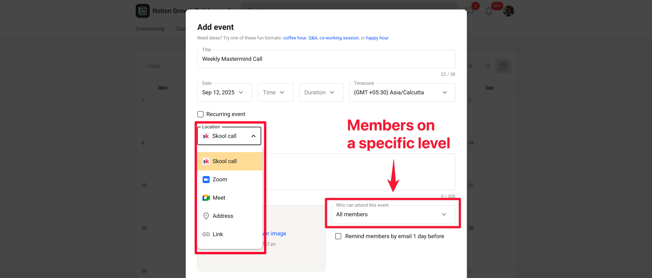 Skool Calendar Events scaled