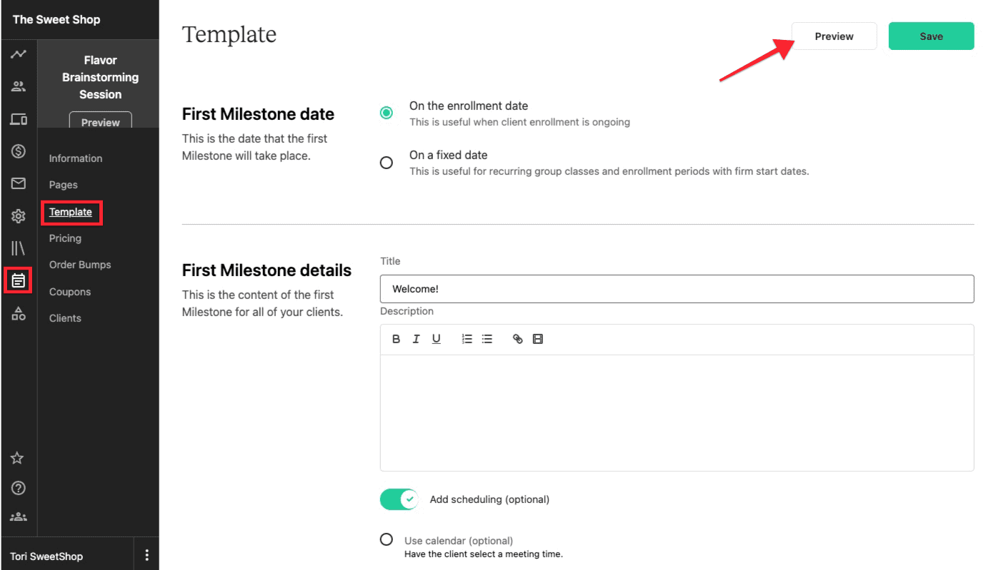 Teachable coaching preview