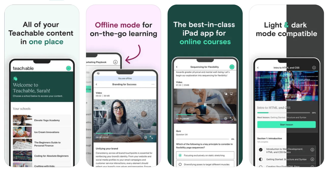 Teachable mobile apps