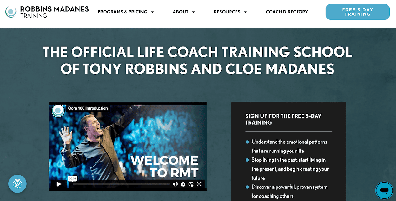 Tony Robbins training profram