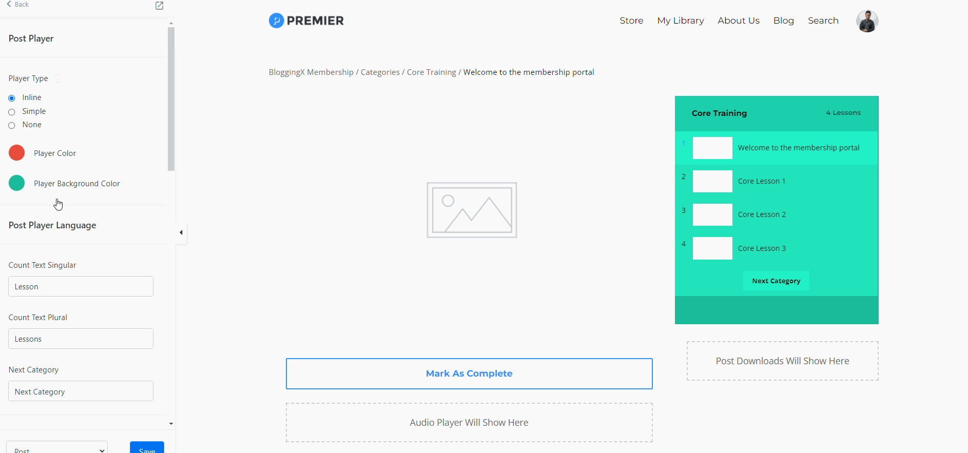 kajabi course player
