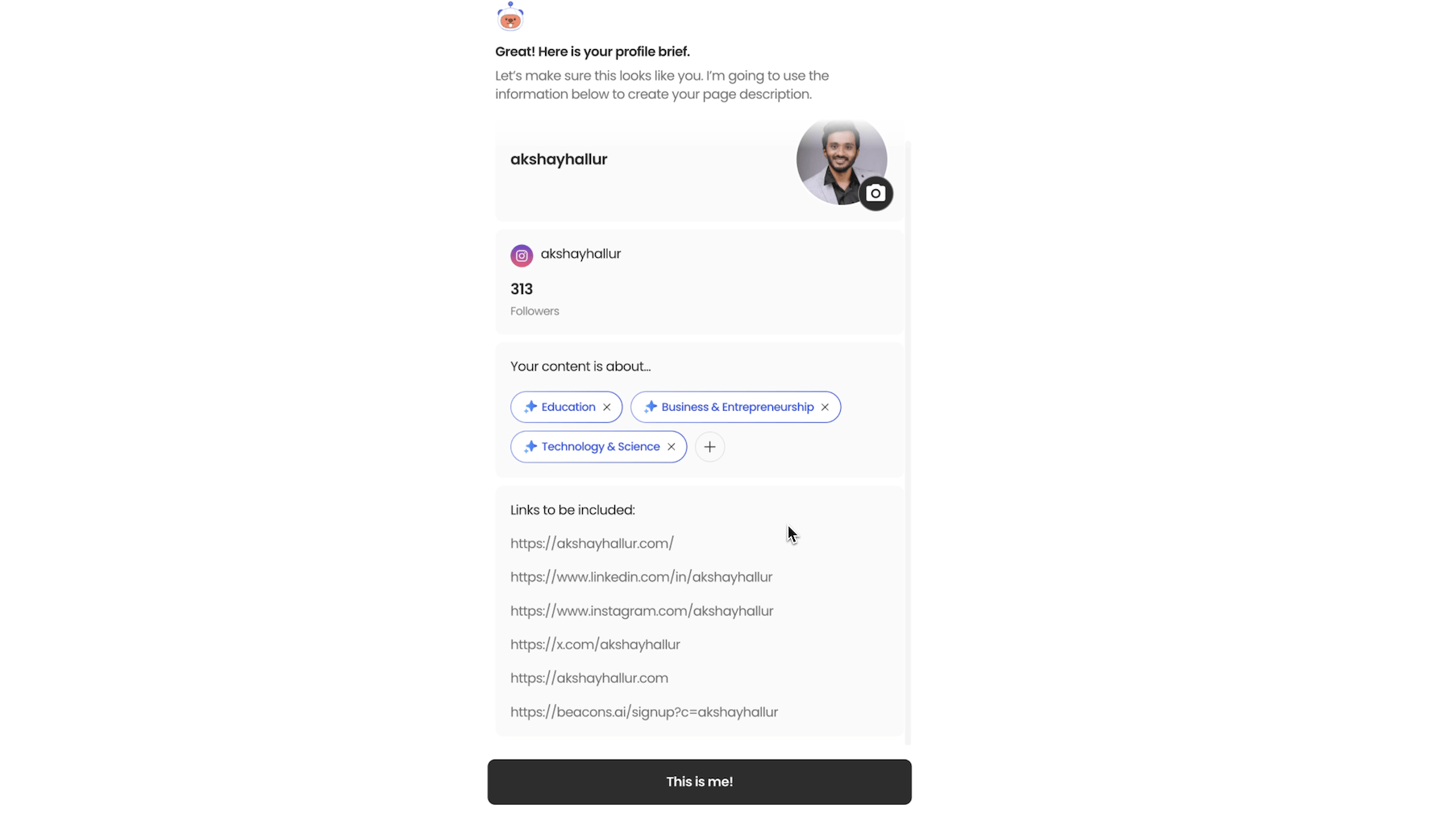 Beacons profile brief