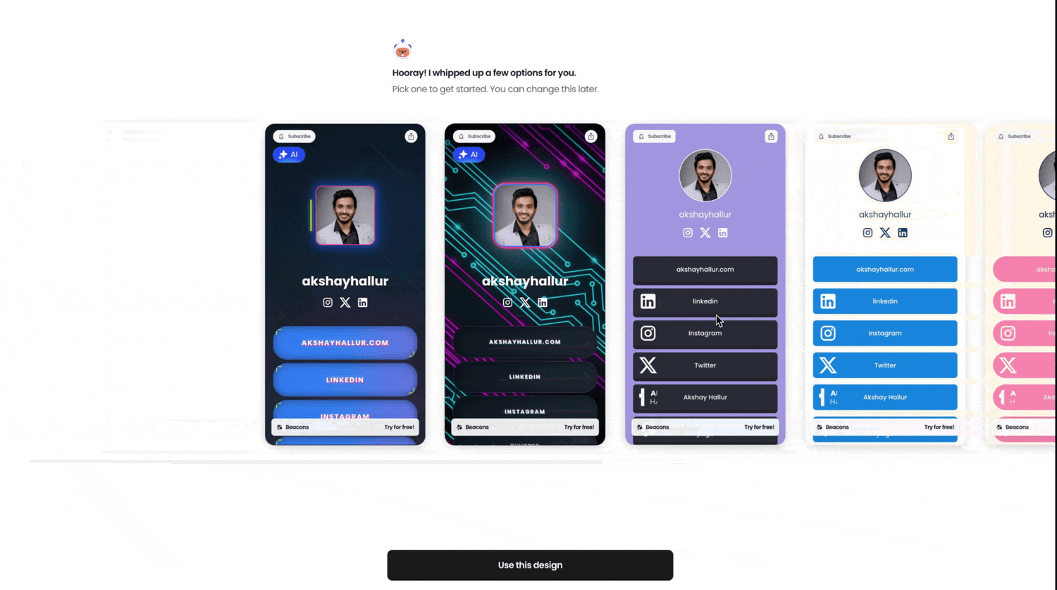 Beacons templates 1