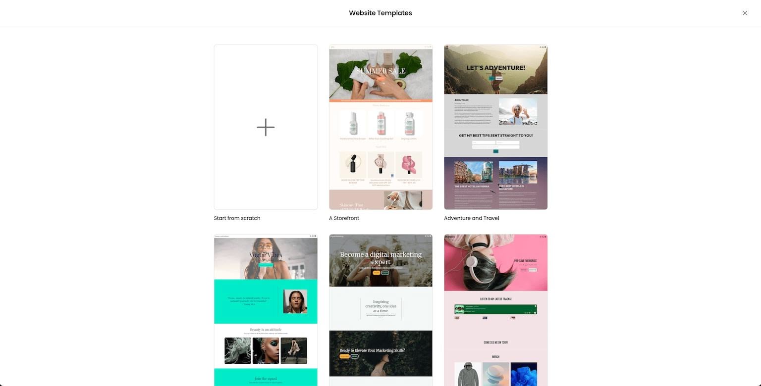 Beacons website templates