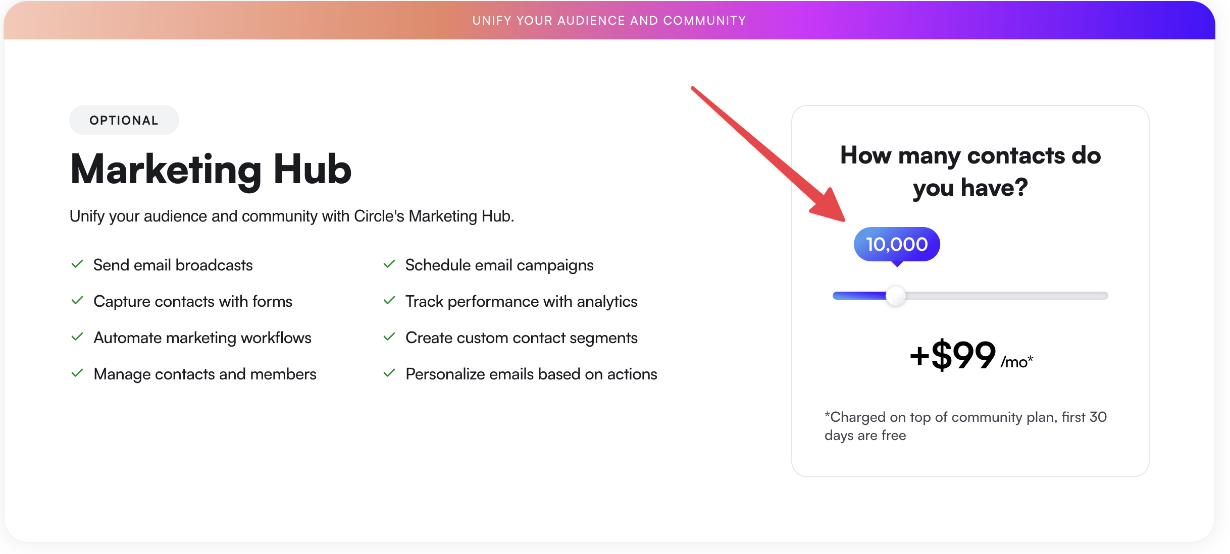 Circle marketing hub addon 1