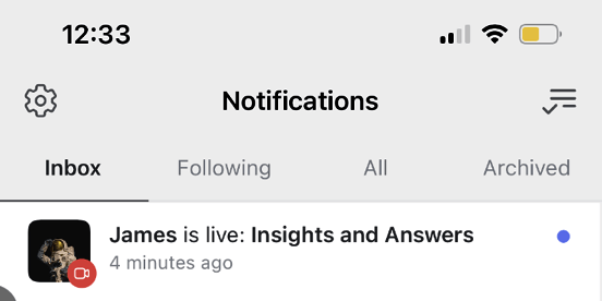 Circle mobile app notifications