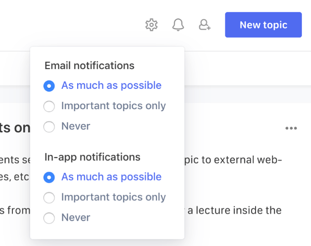 Circle notifications