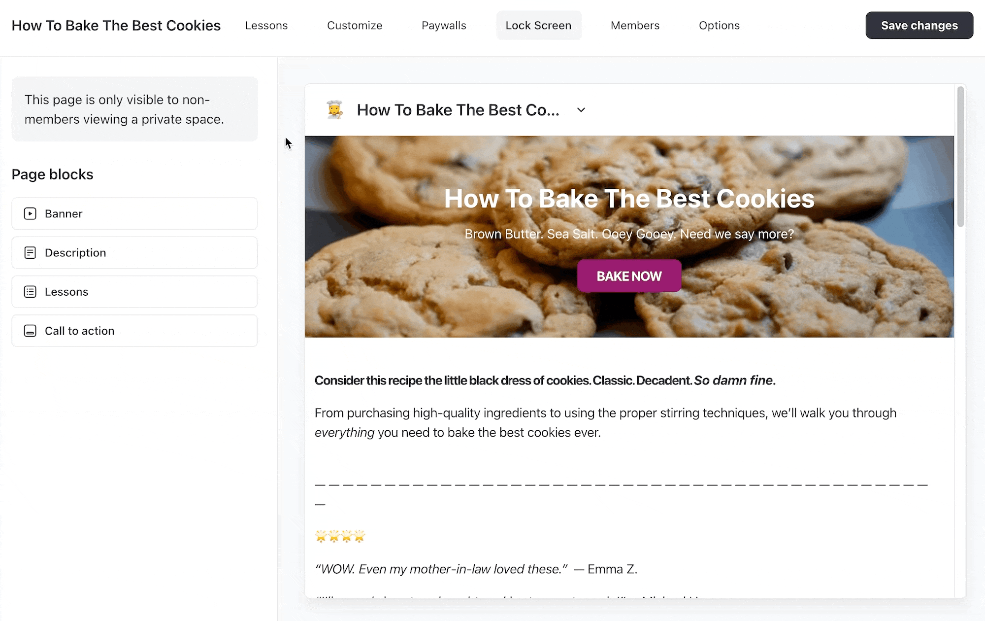 Circle space lockscreen