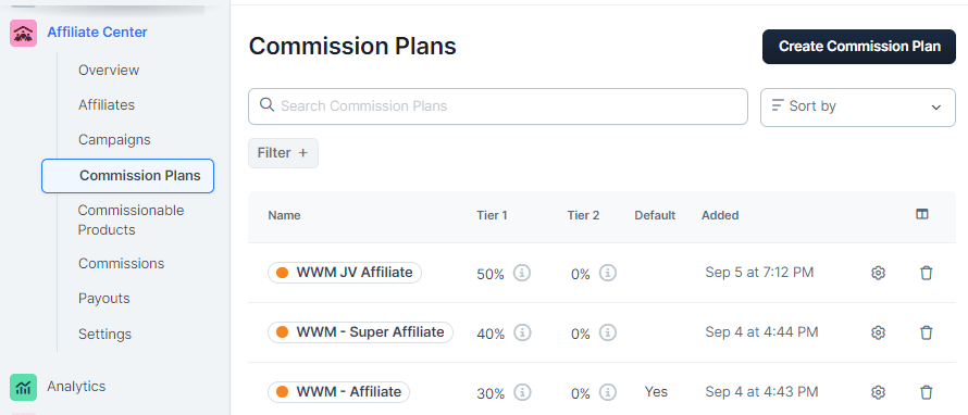 Clickfunnels affiliate commission plans