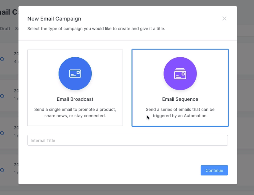 Kajabi email campaign