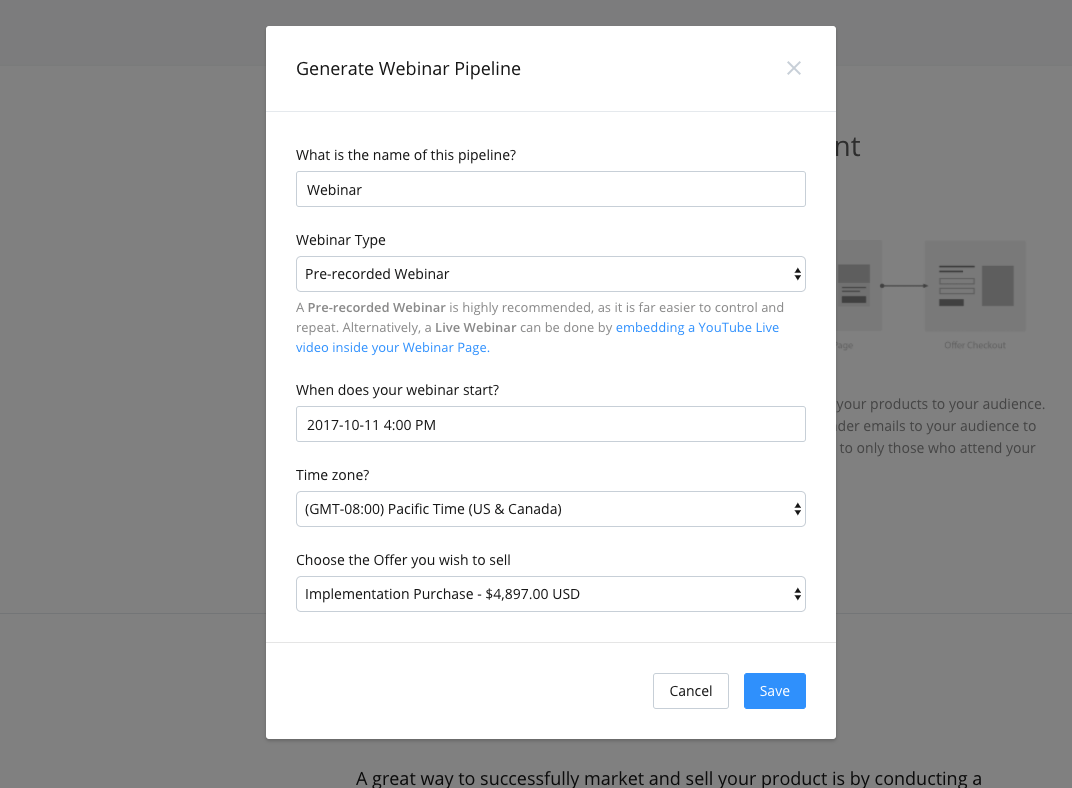 Kajabi events for webinars