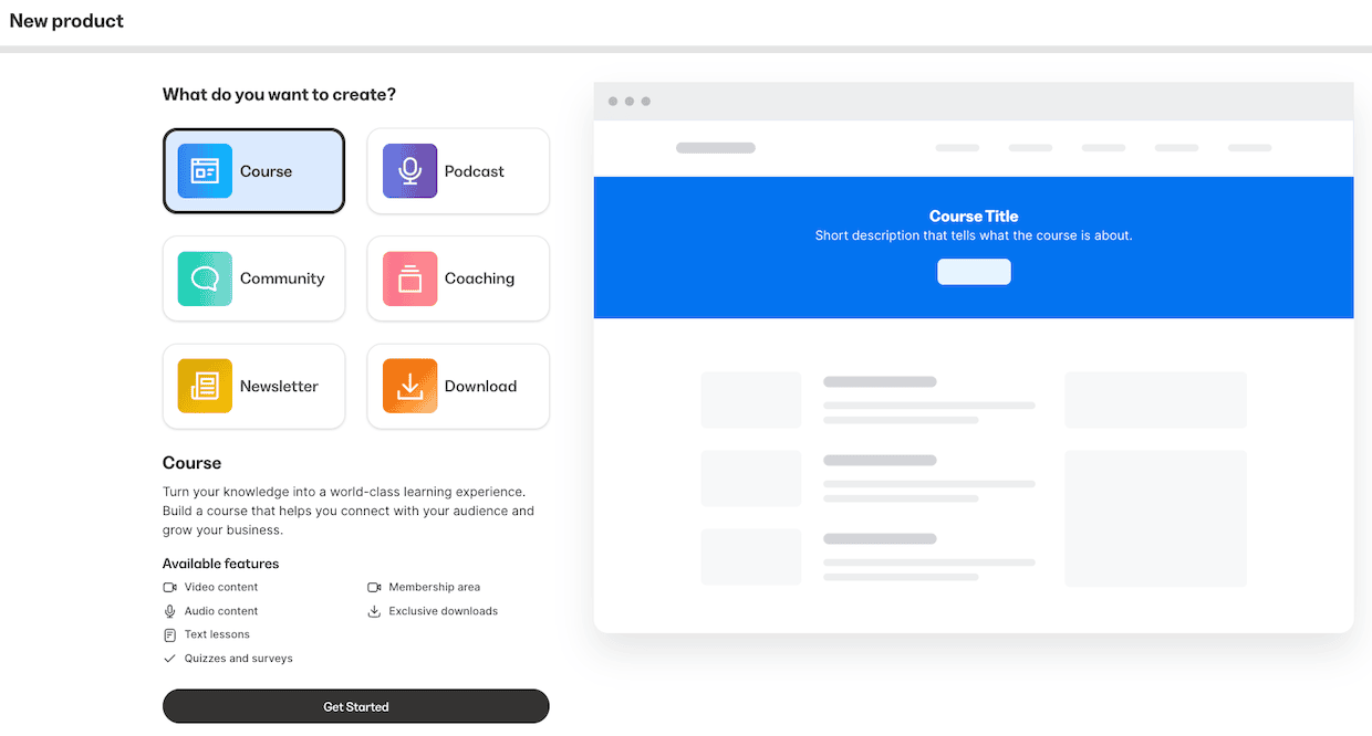 Kajabi new product creation