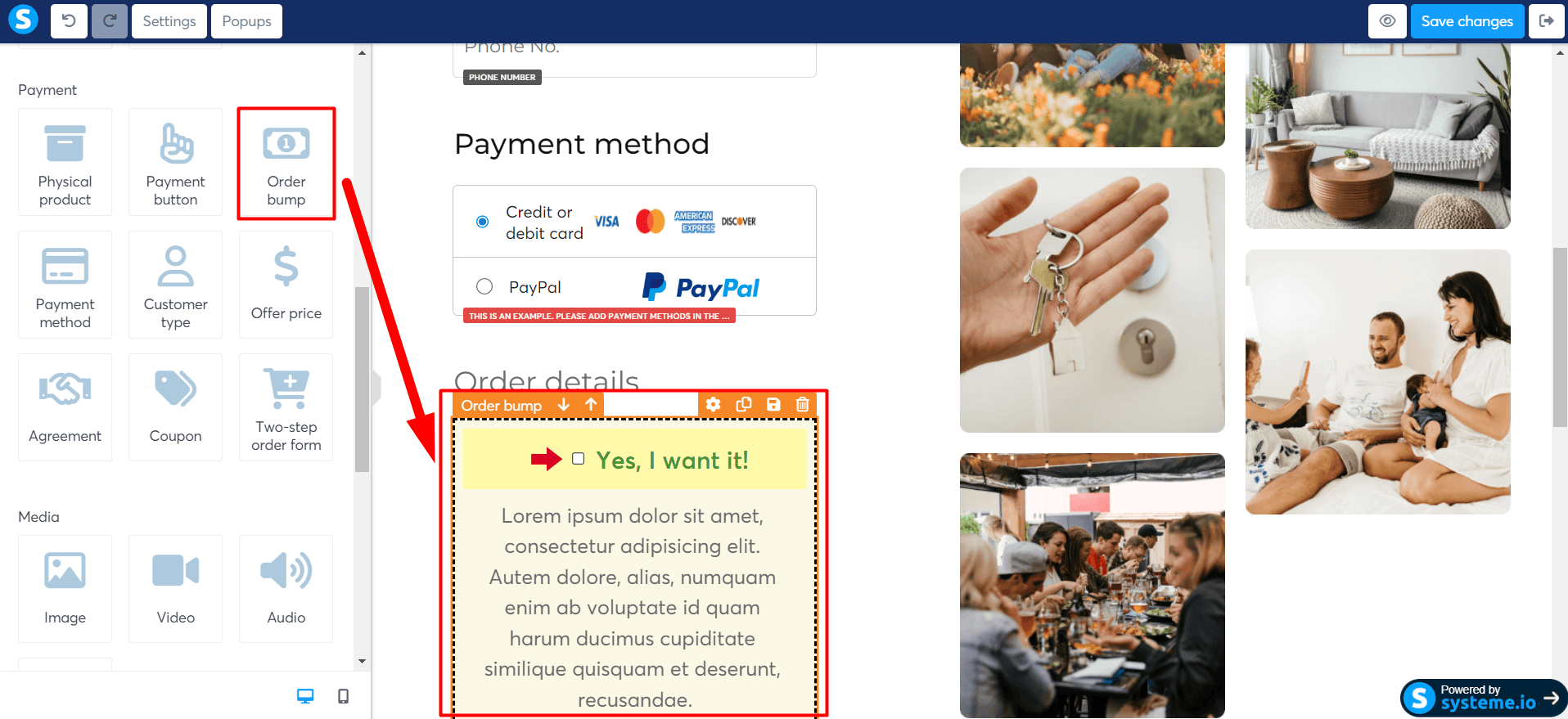 Systeme checkout design