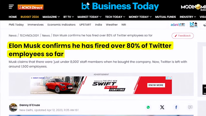 Twitter fired 80 employees