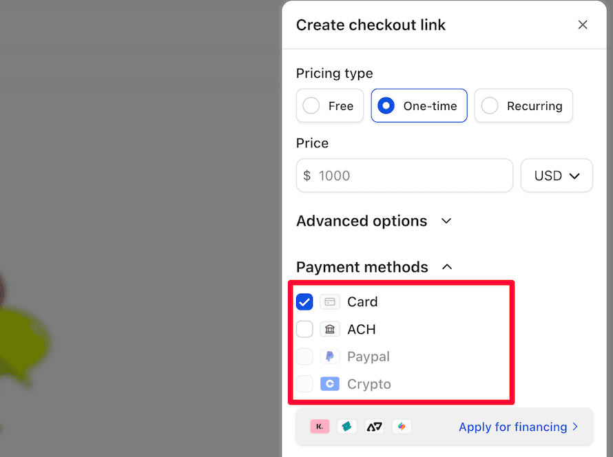 Whop currency payments