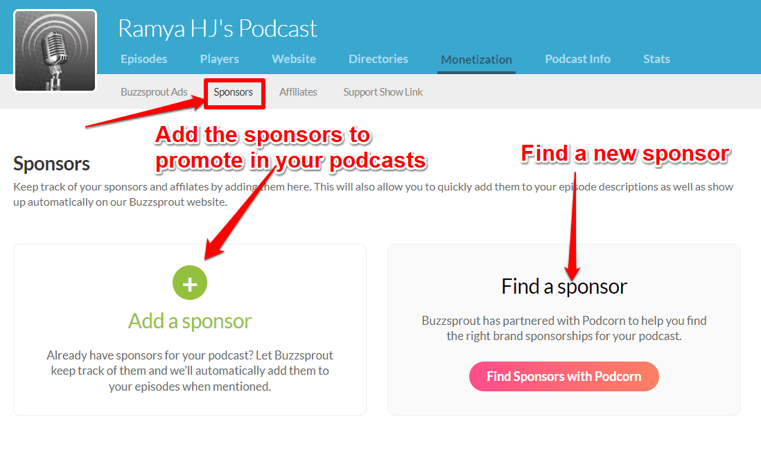 buzzsprout podcast sponsors 1