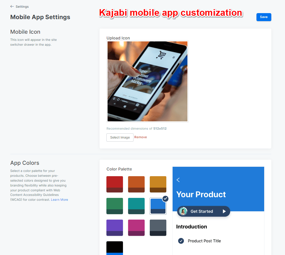kajabi app customization