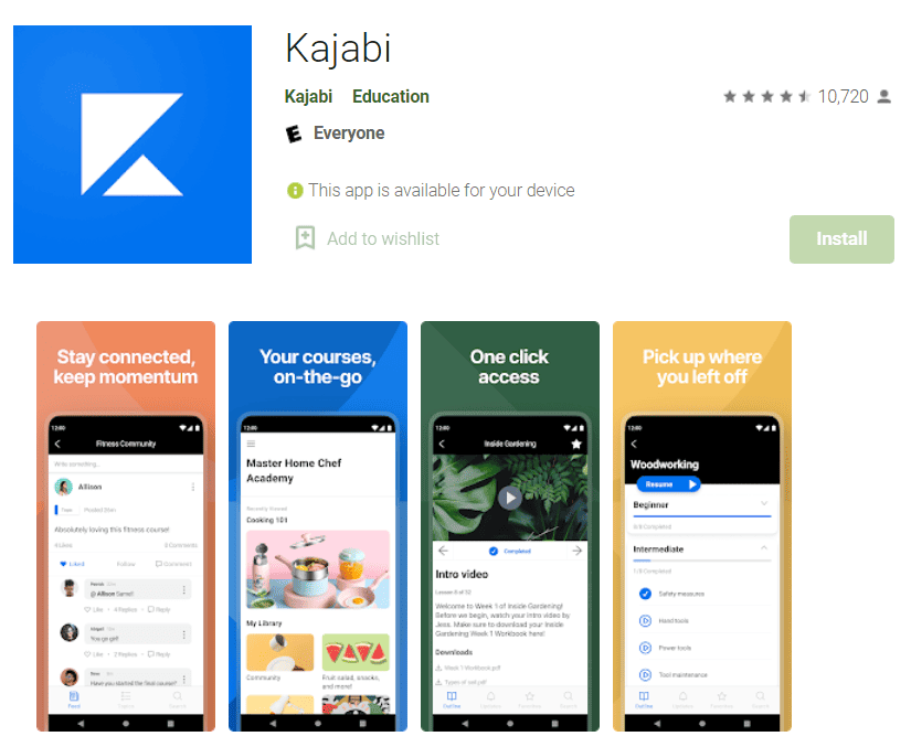 kajabi mobile app