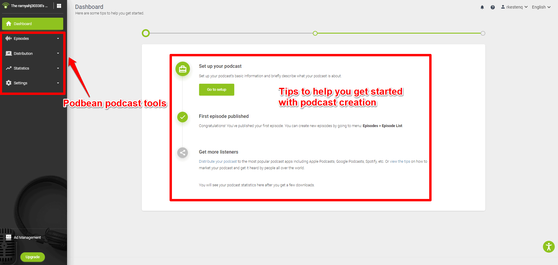 podbean podcast tools