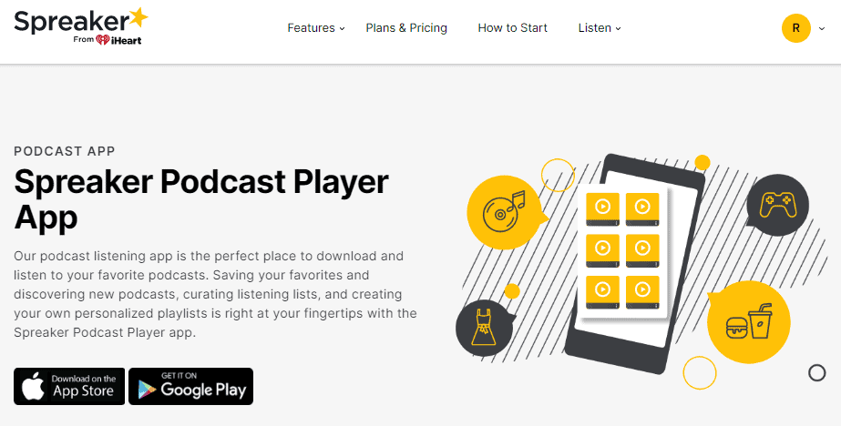 spreaker app for listeners