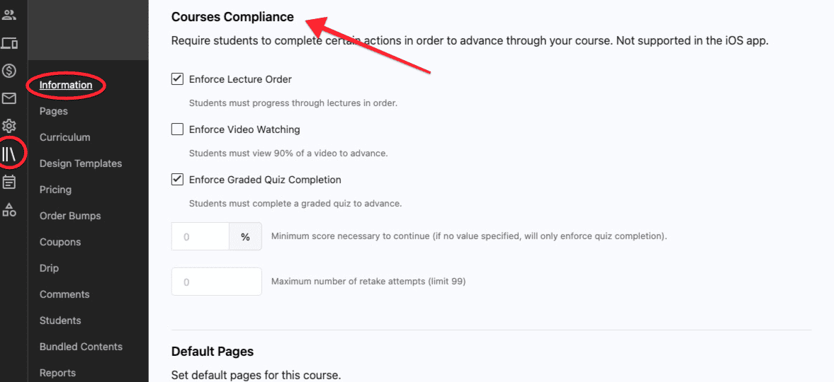 teachable course compliance