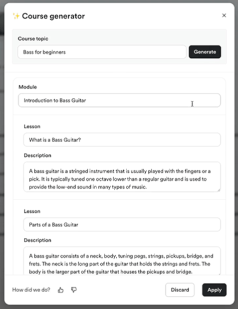 Kajabi course generator