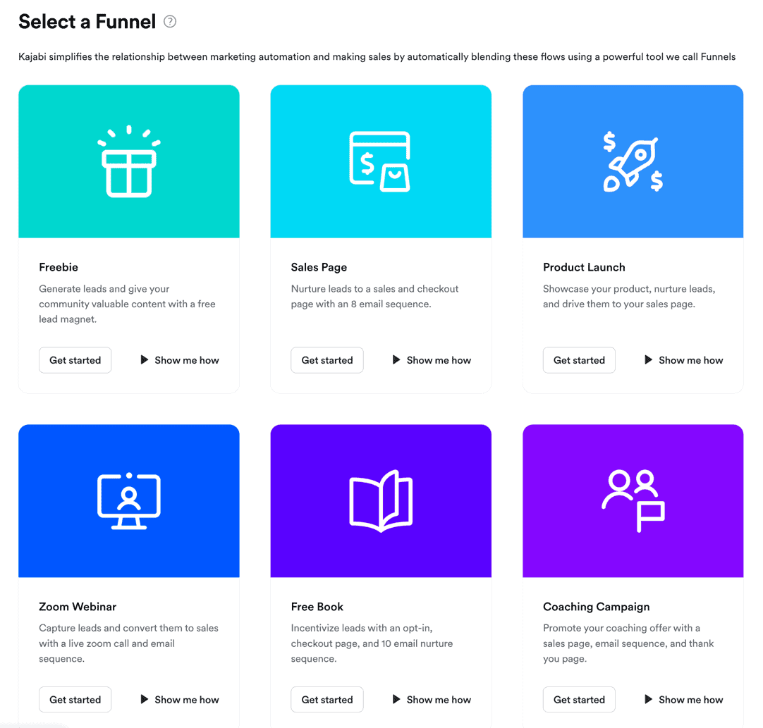 Kajabi funnel templates
