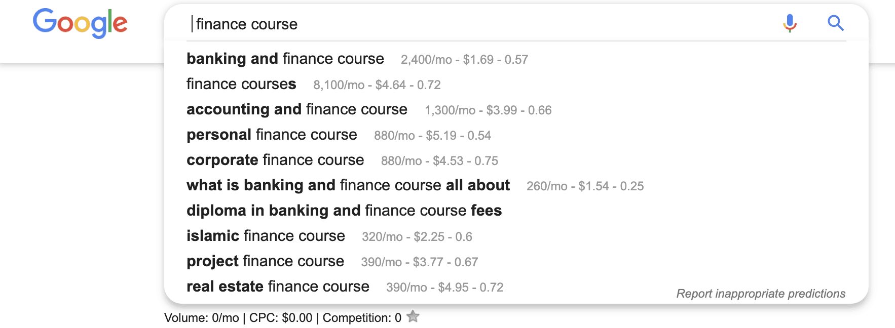 finance course