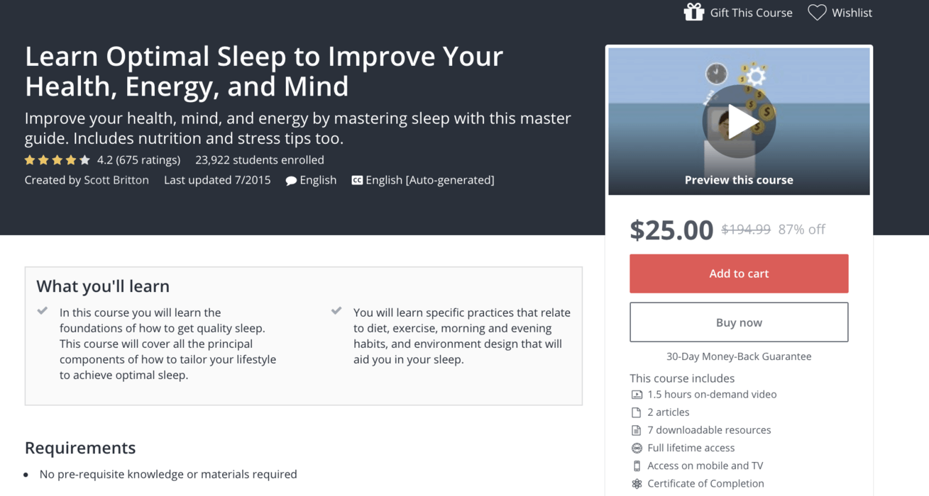 sleep hacking course