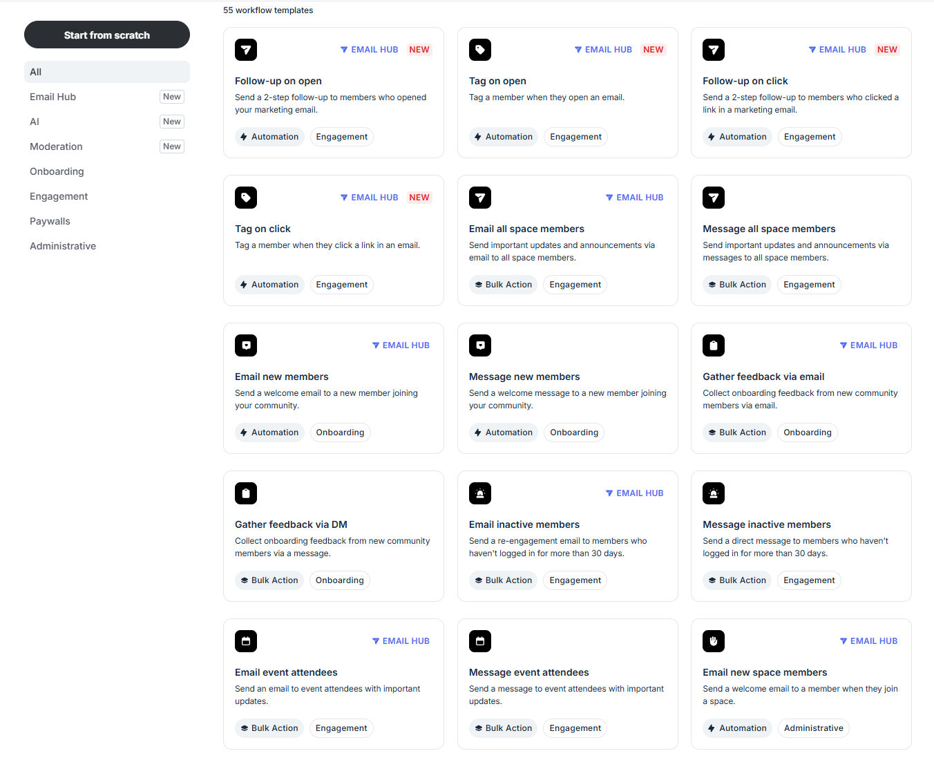 Circle so email workflows