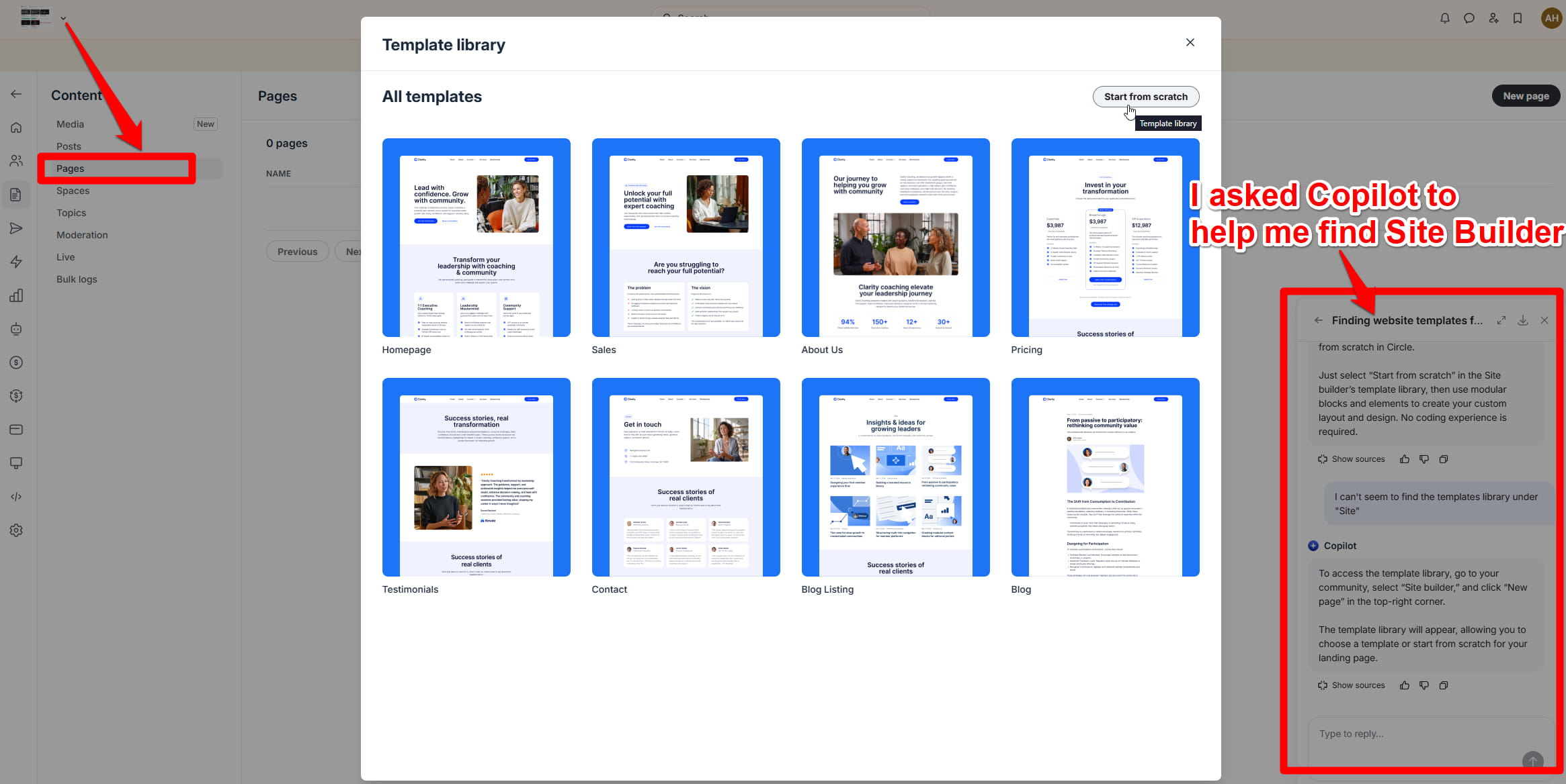 Circle so page templates