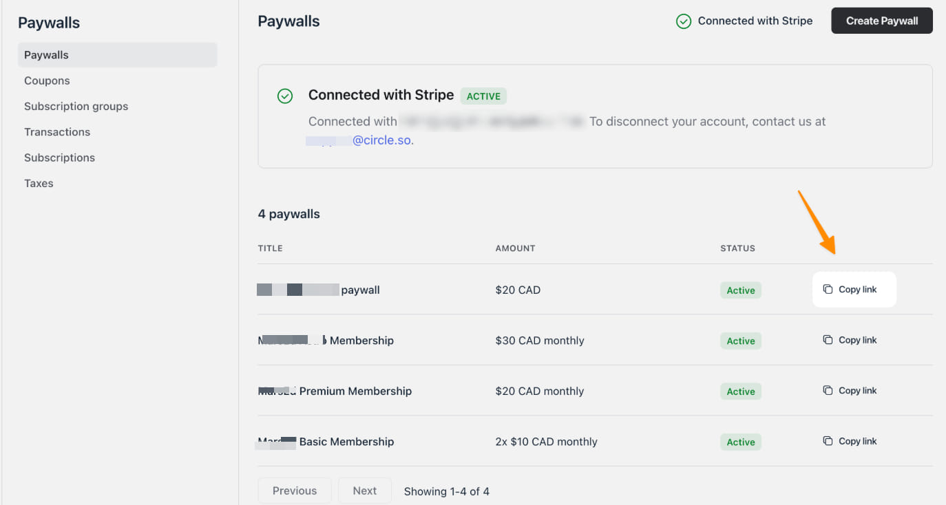 Circle so paywall